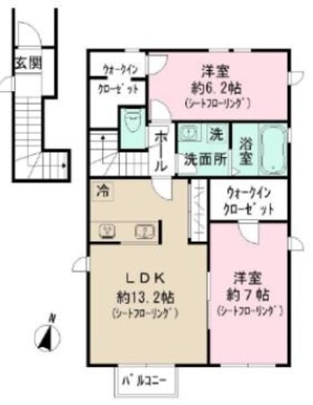 CASA DE ROSAの物件間取画像